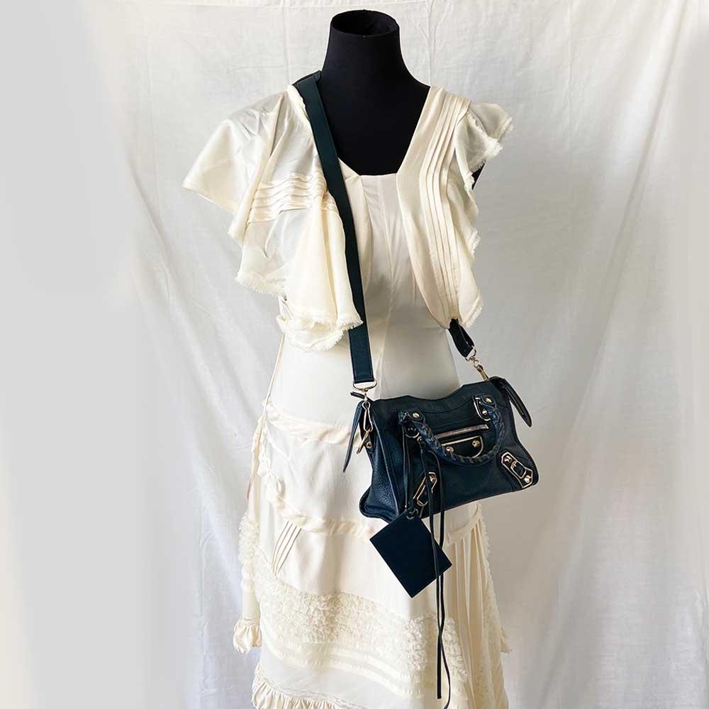 Balenciaga Leather Mini Classic Metallic Edge City Bag