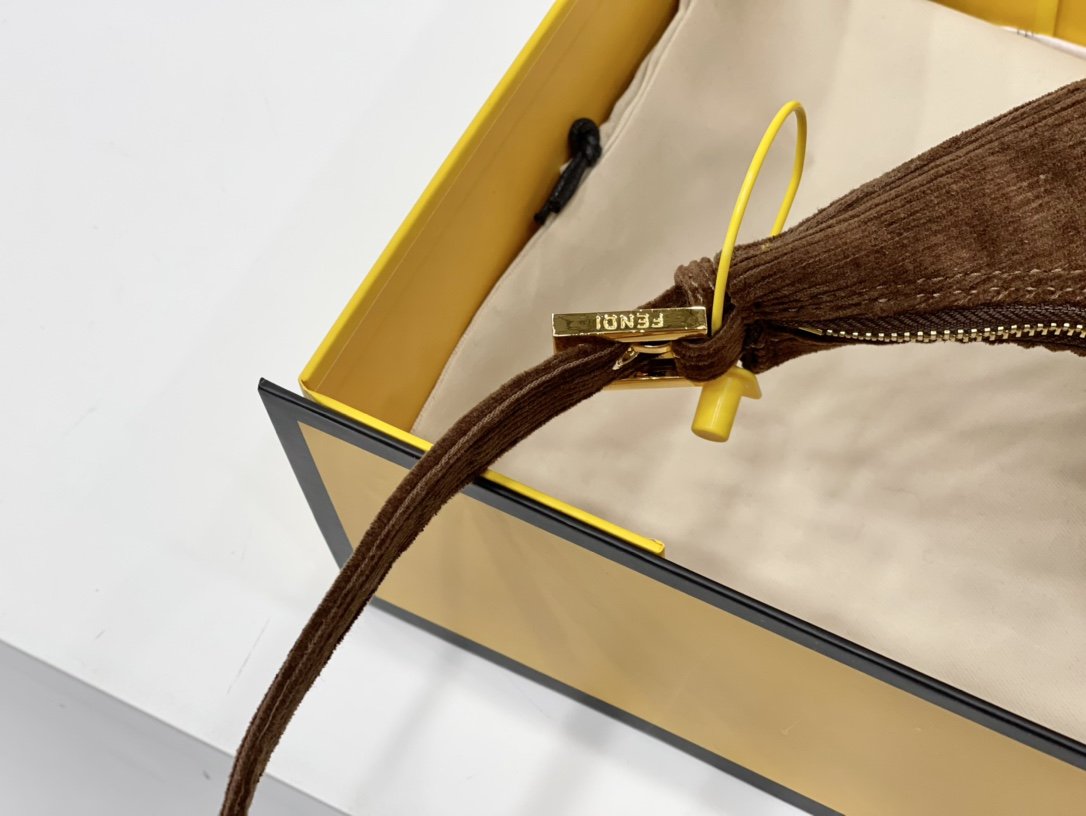 Fendi Brown Suede Croissant-Bag