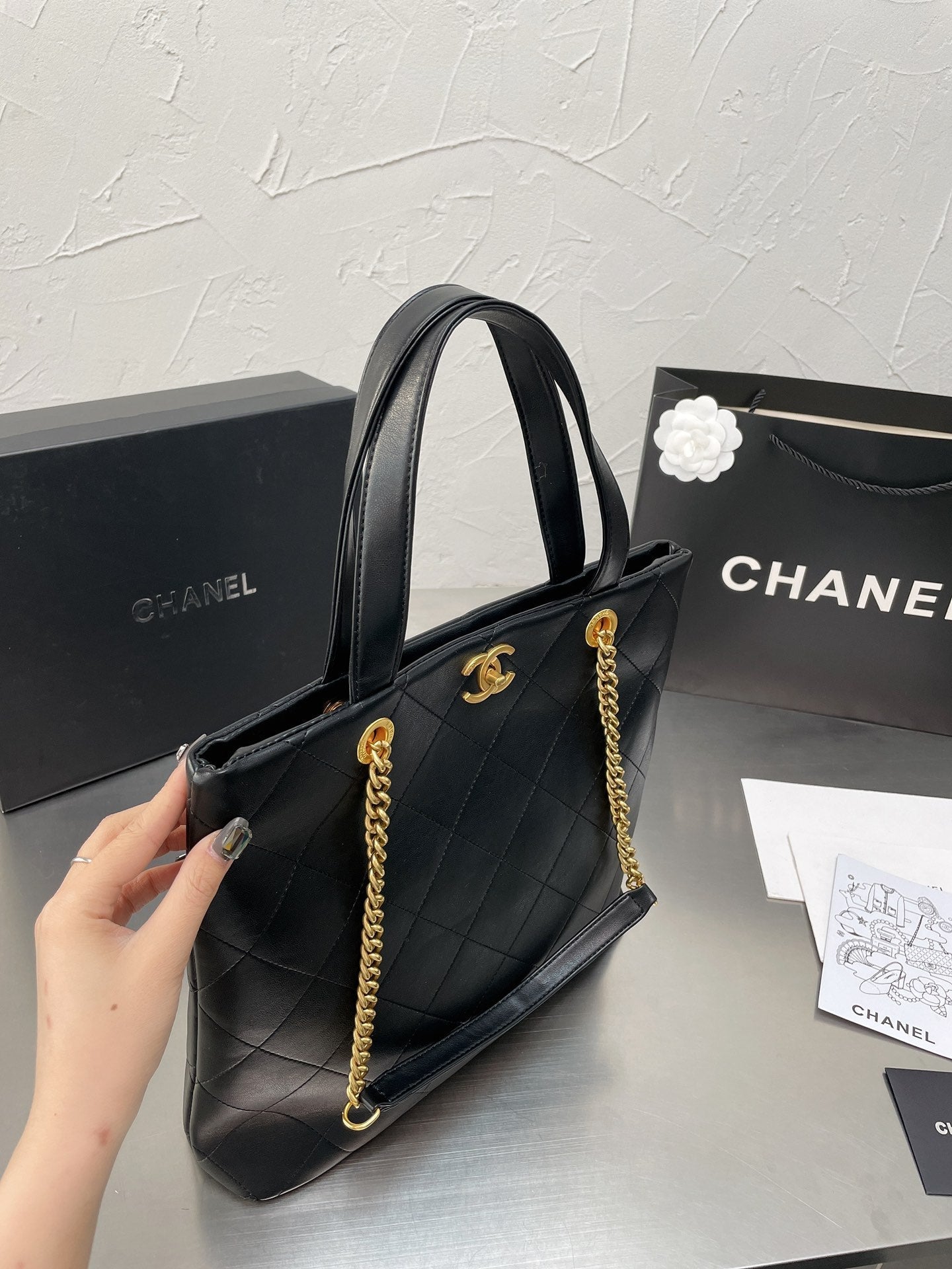 CHANEL SMALL SHOPPING TOTE