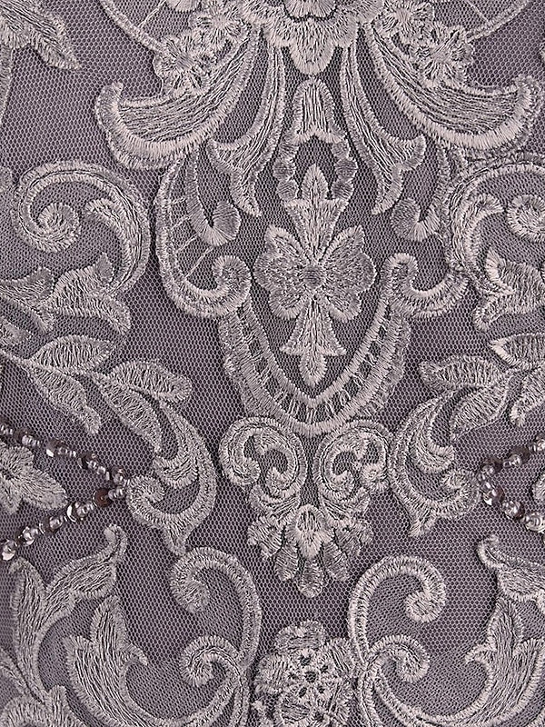 Round Neck Lace Solid Color Jumpsuit