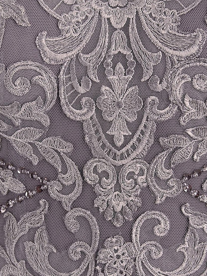 Round Neck Lace Solid Color Jumpsuit