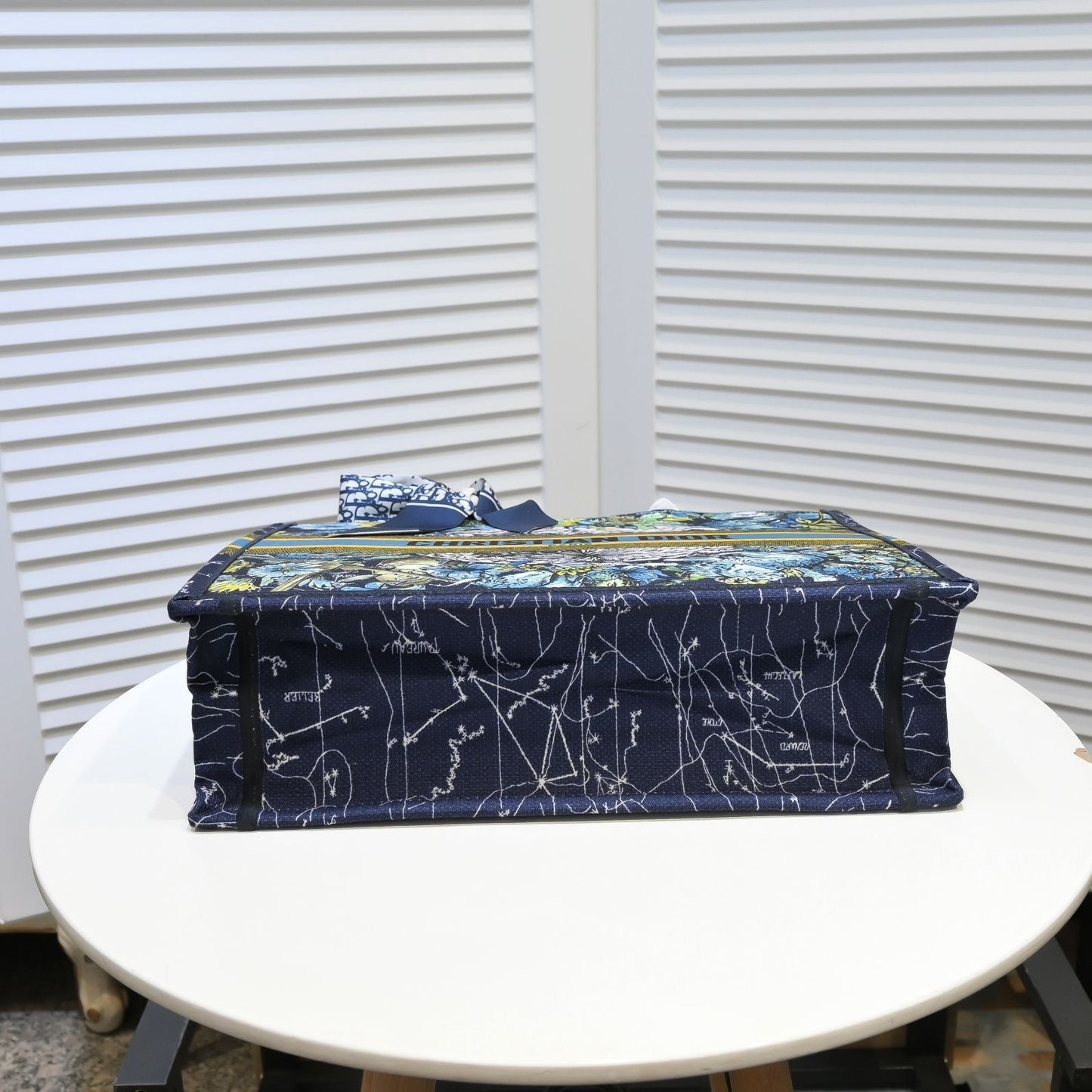 Dior Medium Book Tote White Multicolor