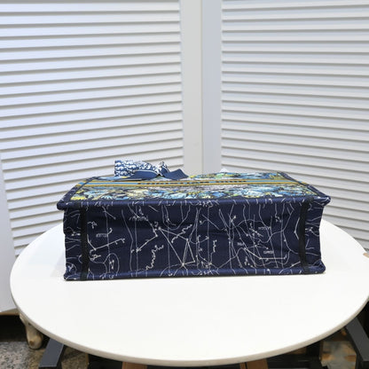 Dior Medium Book Tote White Multicolor