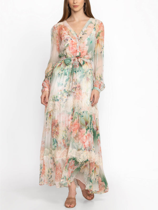 Colorful Printed Maxi Dress