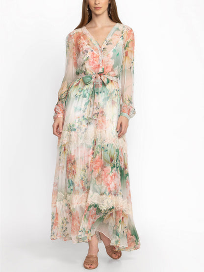 Colorful Printed Maxi Dress