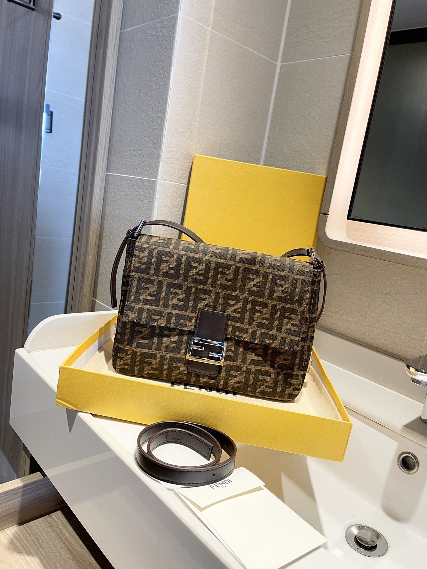 Fendi Vintage FF Zucca Brown