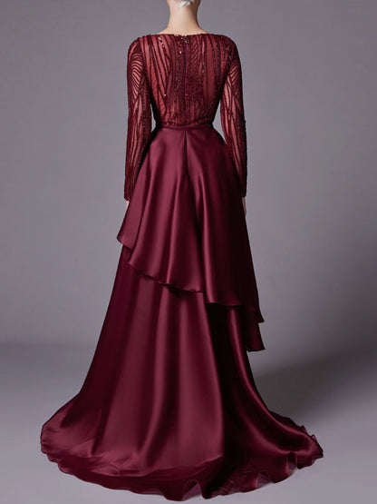 Tiered Hand Beaded Dress