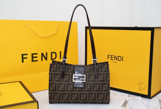 Fendi Zucca Canvas Mamma Hand Bag
