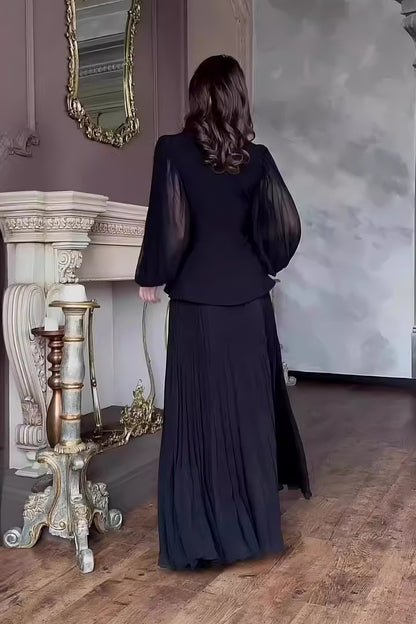 loveedsTM-Women's solid color Chanel style elegant skirt suit