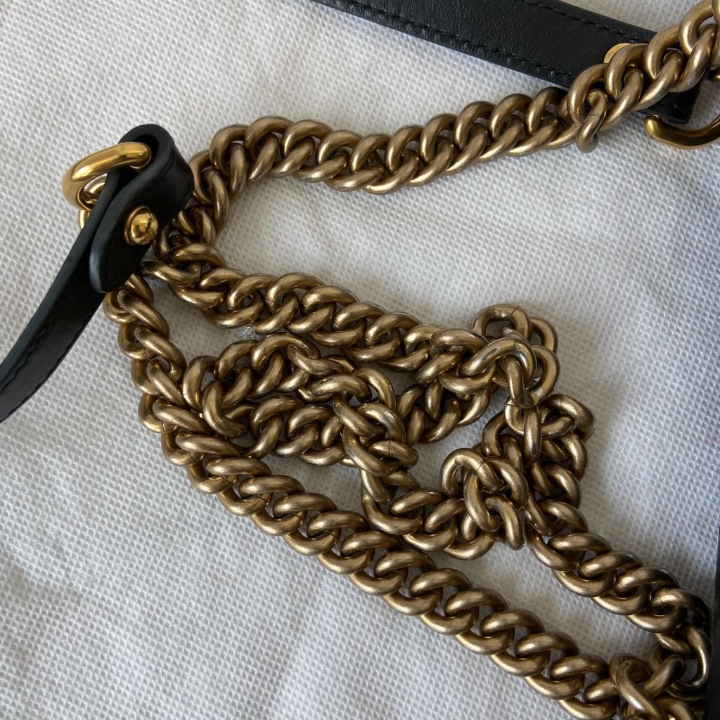 Gucci Black Mini GG Marmont 2.0 Matelassé Shoulder Bag