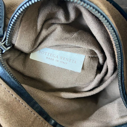 Bottega Veneta Black Intrecciato Leather Nodini Crossbody Bag