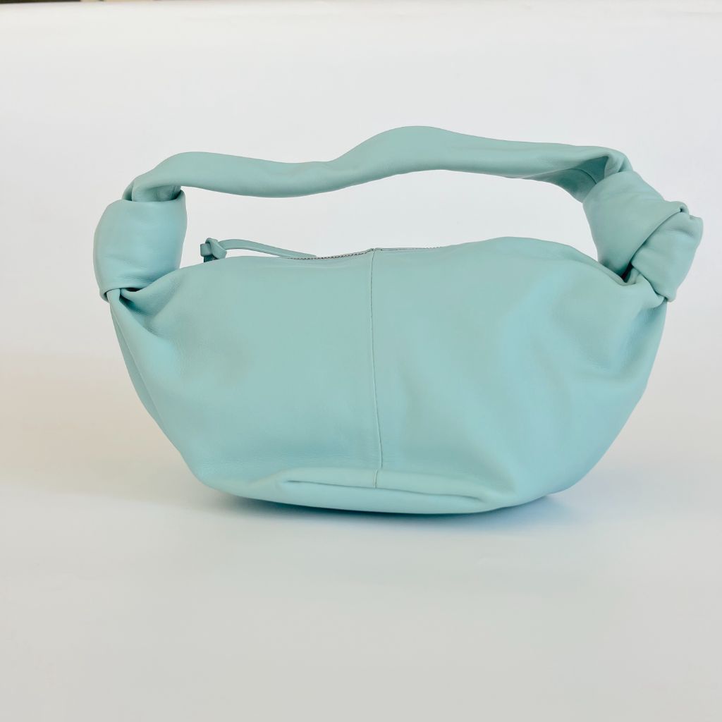 Bottega Veneta Blue Leather Double Knot Hobo