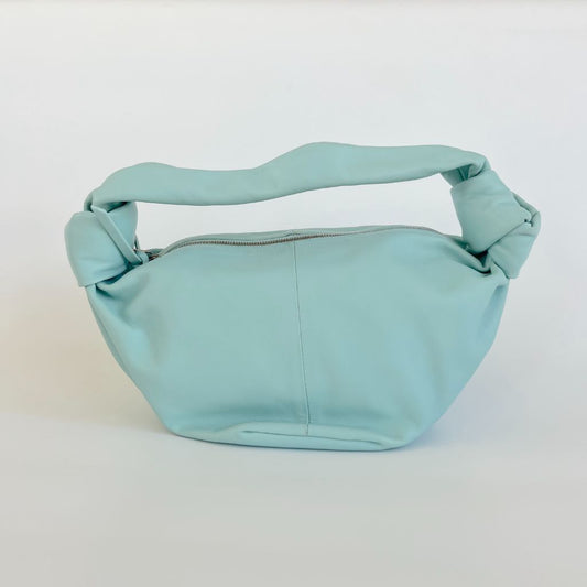 Bottega Veneta Blue Leather Double Knot Hobo