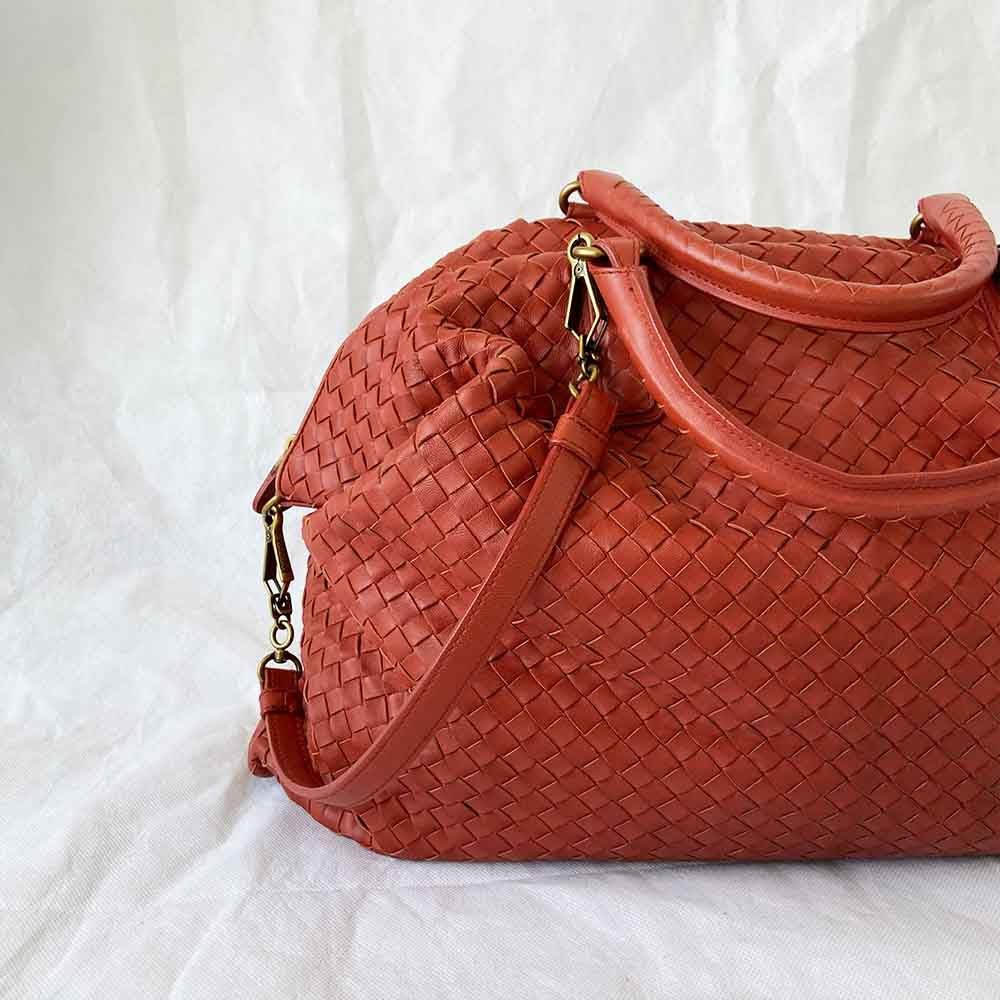 Bottega Veneta Intrecciato Red Large Bag
