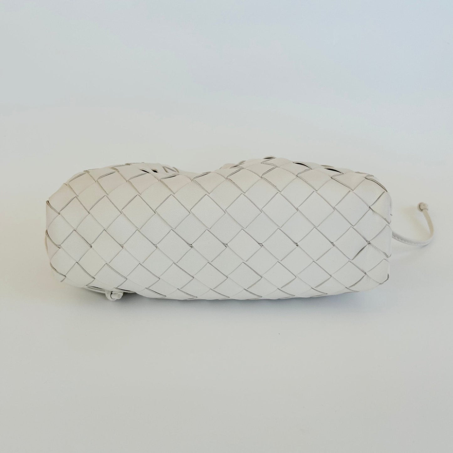Bottega Veneta White Intrecciato Leather Mini The Pouch Bag
