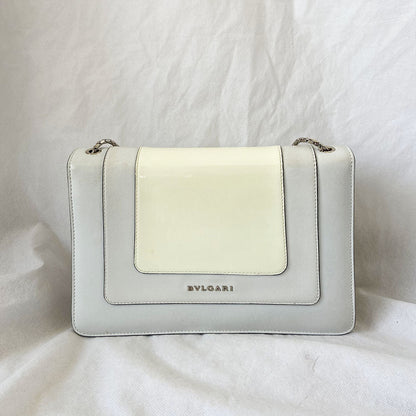 Bvlgari Cream Leather Medium Serpenti Forever Shoulder Bag