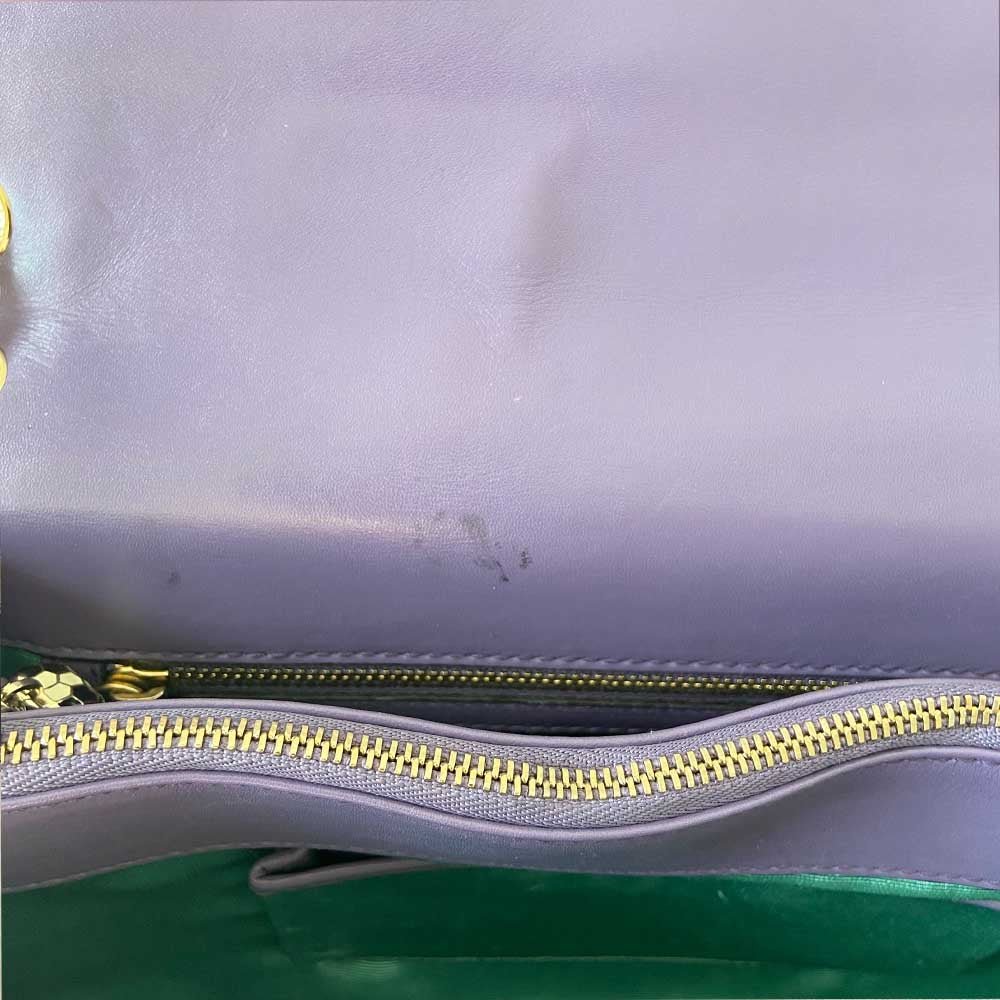 Bvlgari Purple Leather Medium Serpenti Forever Shoulder Bag