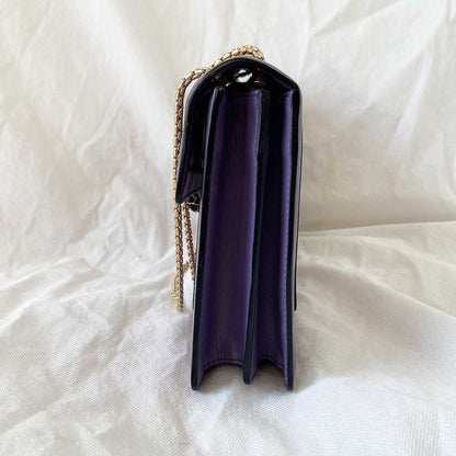 Bvlgari Purple Leather Medium Serpenti Forever Shoulder Bag