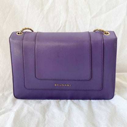 Bvlgari Purple Leather Medium Serpenti Forever Shoulder Bag