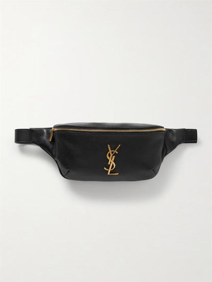 SAINT LAURENT Cassandre textured-leather belt bag