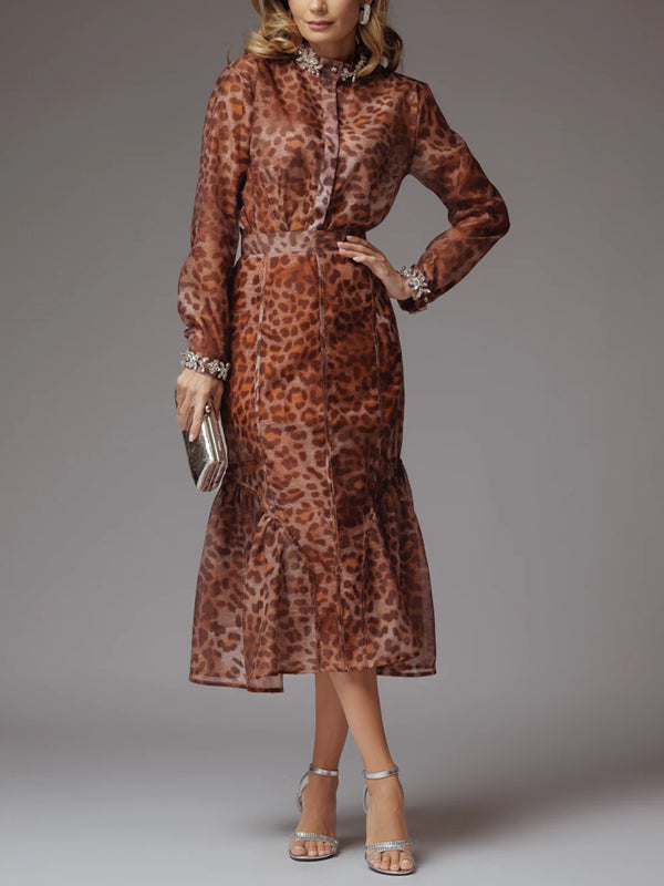 Lightweight Leopard Print Ladies Dress