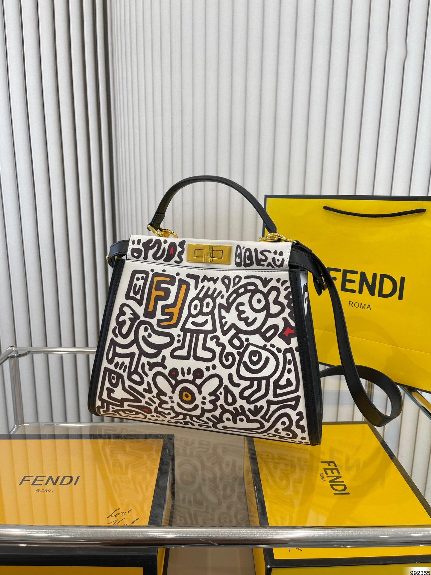 Fendi White x Mr Doodle Iconic Peekaboo Multiple colors