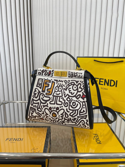 Fendi White x Mr Doodle Iconic Peekaboo Multiple colors