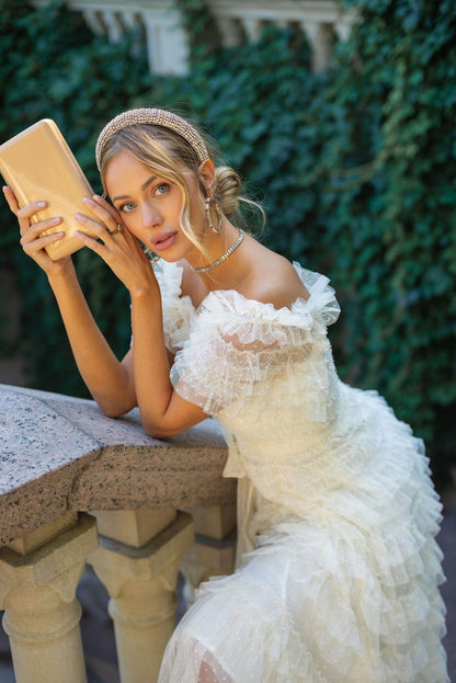 loveedsTM-Waist slimming midi dress with large skirt