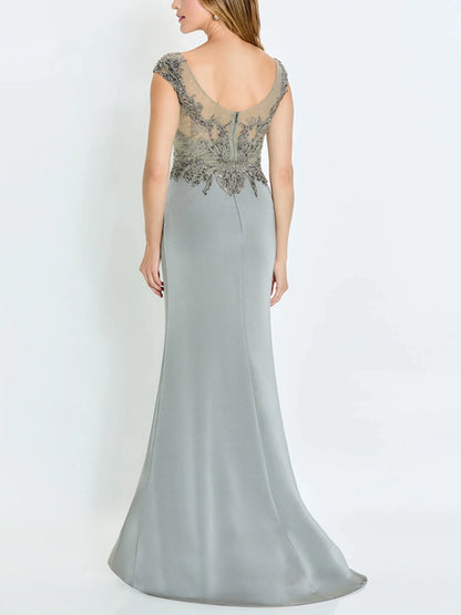 V-neck Lace Solid Color Maxi Dress