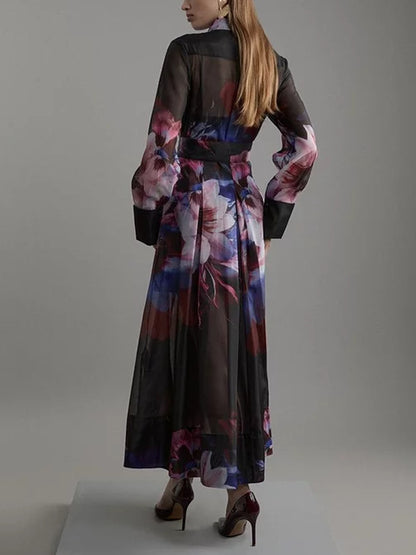 Lightweight and Elegant Printed Women's Shirt Dress