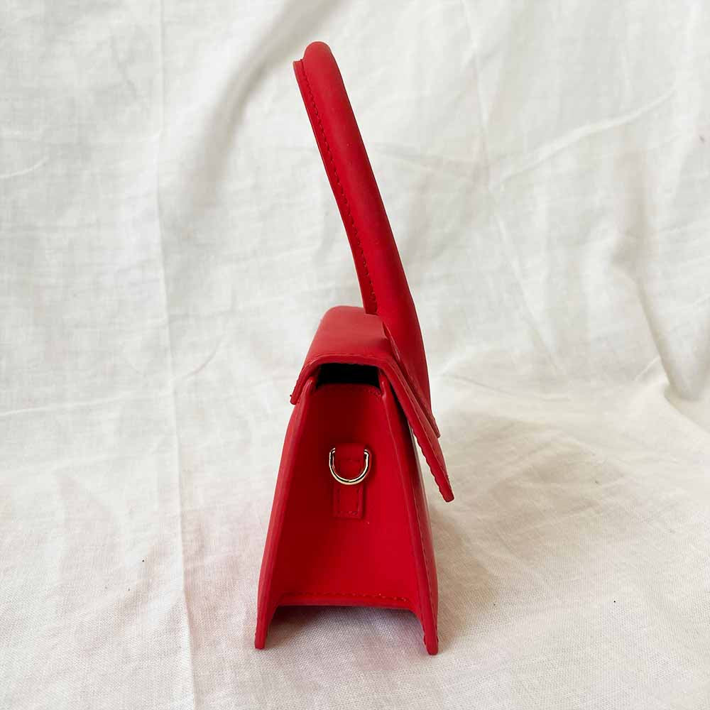 Jacquemus Red Leather Le Chiquito La Montagne Top Handle Bag