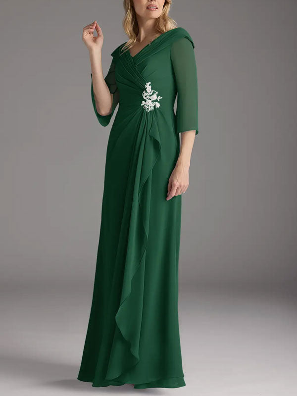 A-line Chiffon Elegant Women's Dress