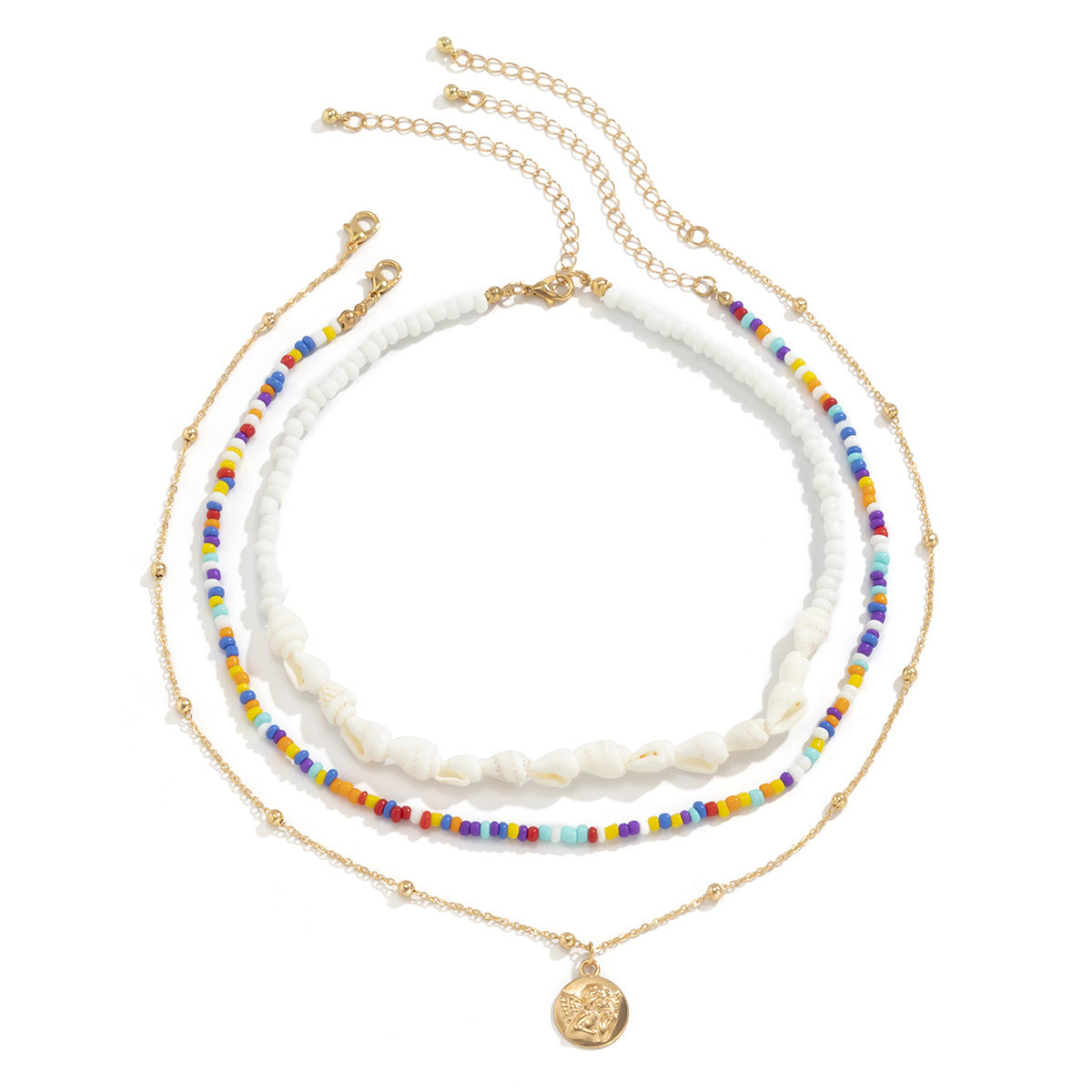 Multiple metal necklace sets