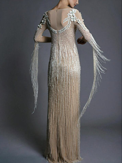 Elegant Wedding with Irregular Sleeves Women's Dress