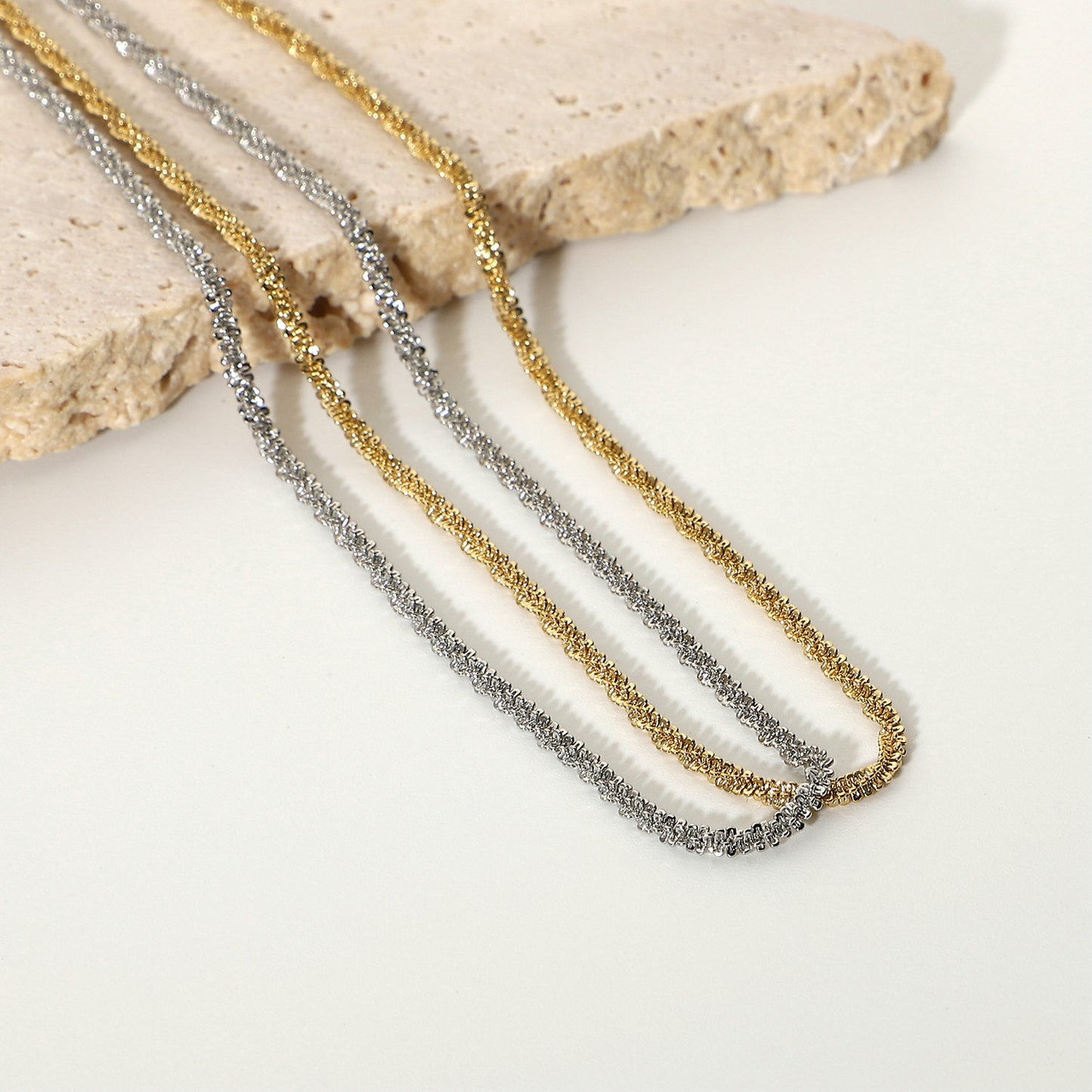 Italy VICENZA sparkling glitter clavicle chain