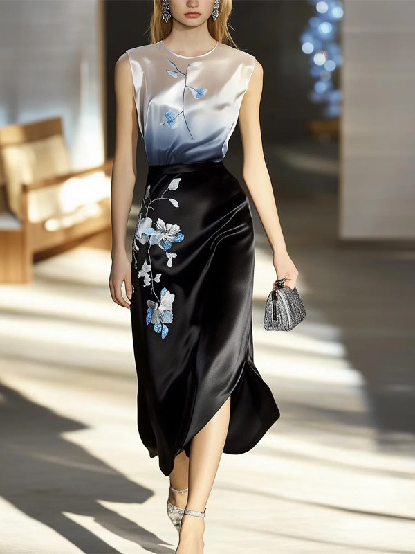 Gradient Color Midi Dress