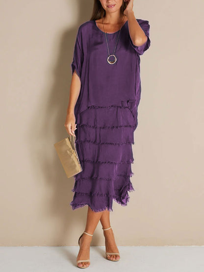 Straight temperament chiffon temperament women's dress