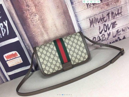 GUCCI GG Supreme Ophidia Web Sherry