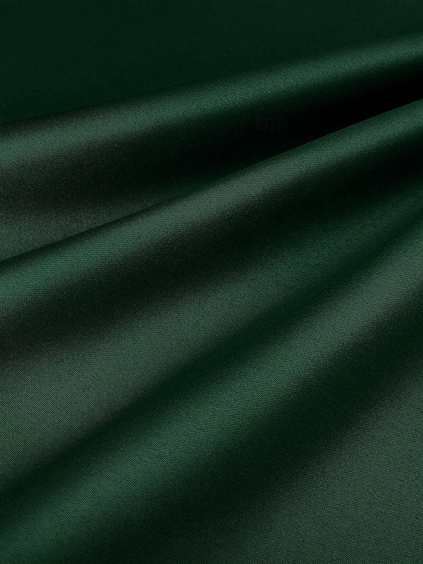 Long Sleeve V Neck Satin Gown with Glitter Slits