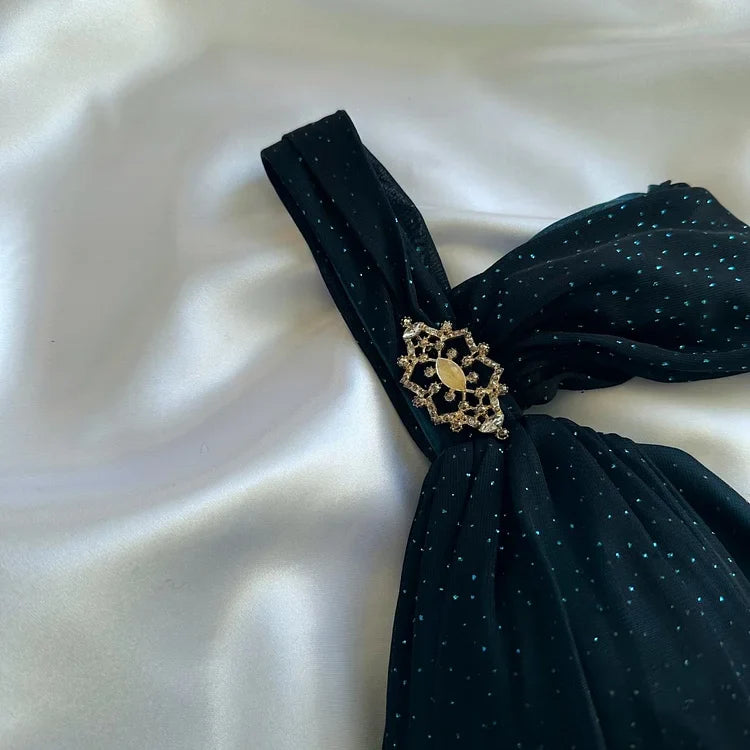 Turquoise Elegant Shiny Long Chiffon Ball Gown Evening Dress Party Dress Prom Dress gh4237