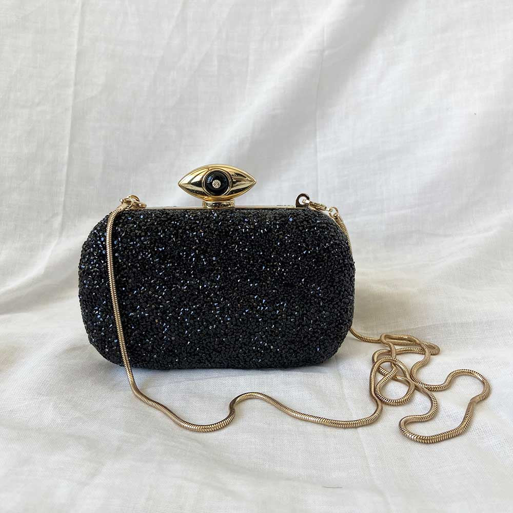 Diane von Furstenberg Crystal Evil Eye Clutch