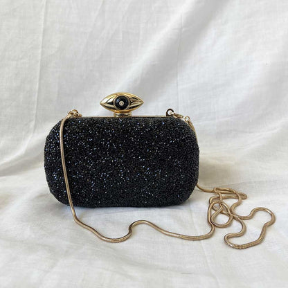 Diane von Furstenberg Crystal Evil Eye Clutch