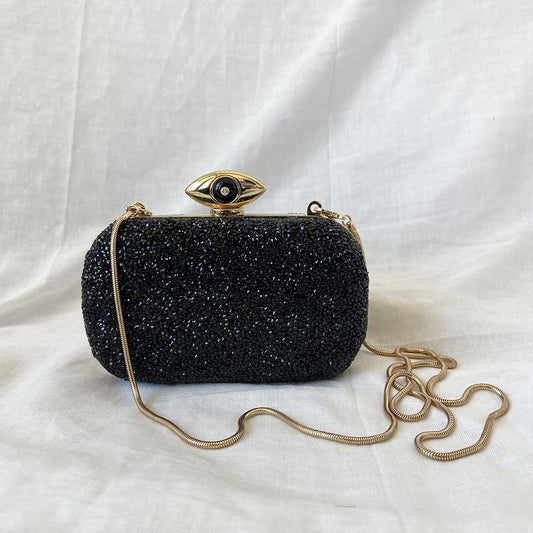 Diane von Furstenberg Crystal Evil Eye Clutch