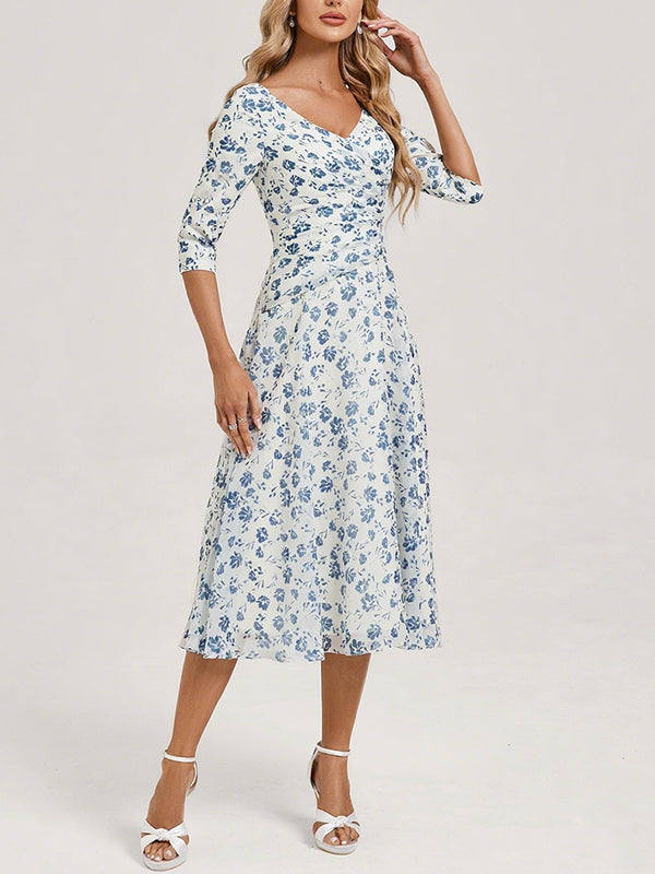 Temperament Short Elegant Chiffon Ladies Dress