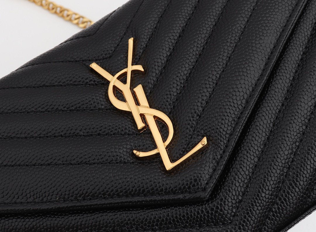 Saint Laurent YSL Red Chain Wallet