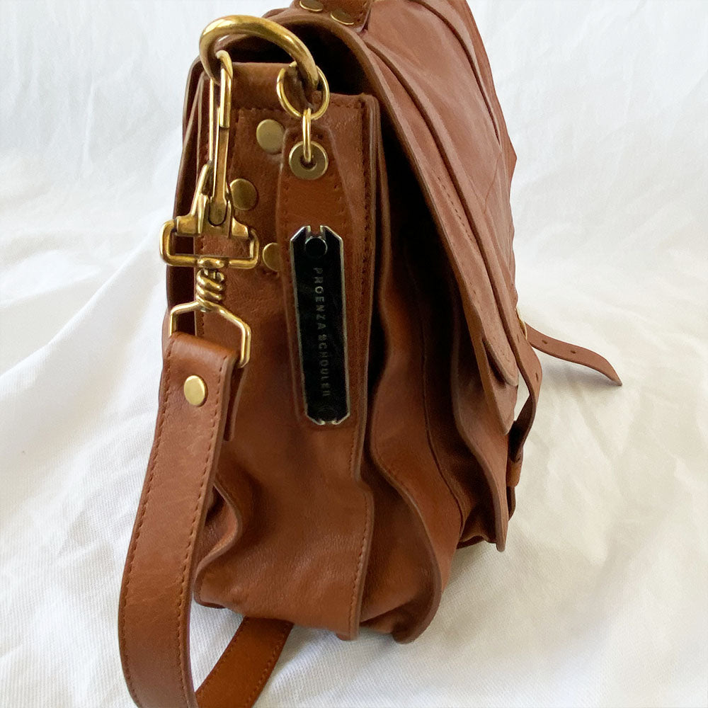 Proenza Schouler  Saddle Brown Leather Large PS1 Satchel Bag