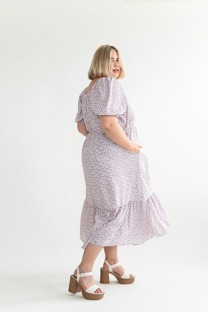 loveedsTM-Lavender Haze Floral Dress