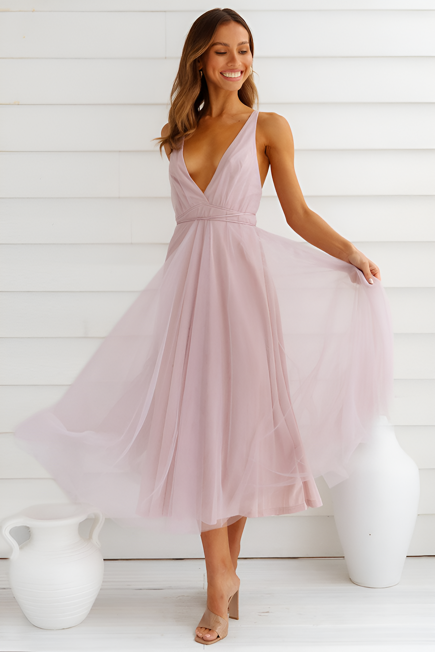 loveedsTM-Sexy mesh flowing dress bridesmaid dress