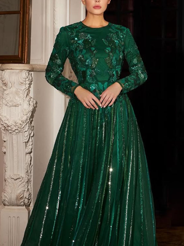 Mesh Sequins Temperament Party Women's Dress