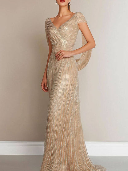 Gilded Temperament Tassel Ladies Evening Dress